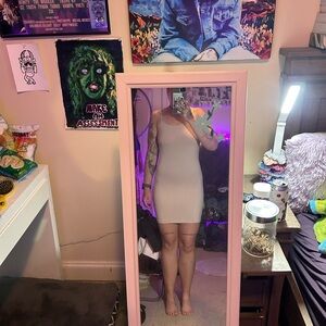 TNA Cream Sleeveless Dress